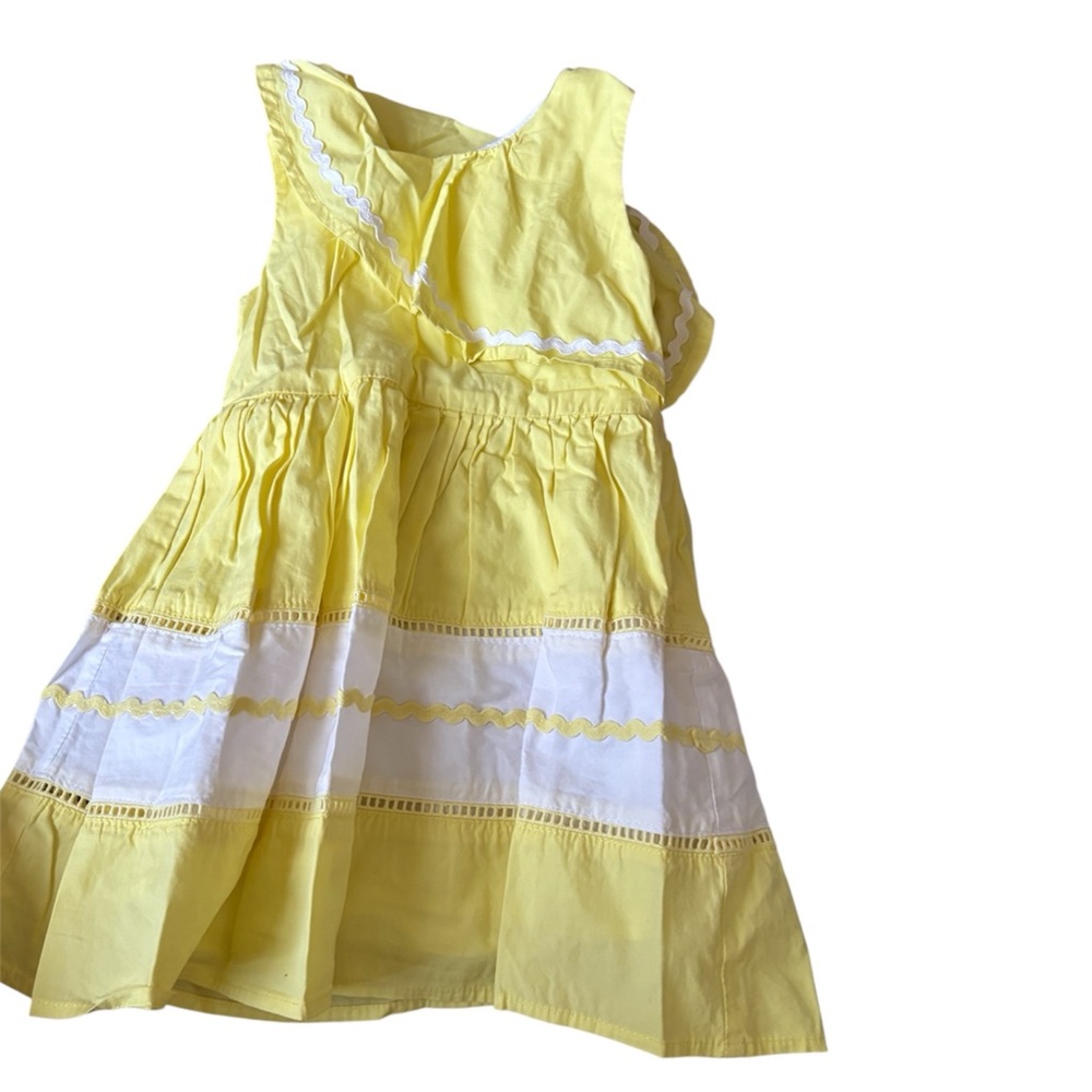 Pumpkin Patch Yellow and White Casual Dress